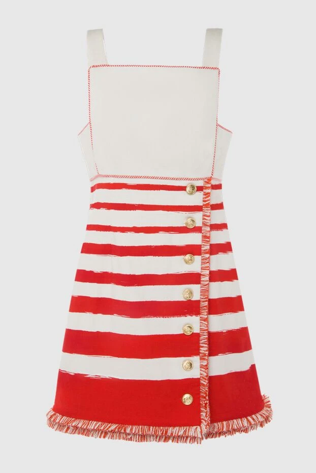 Платье мини с широкими лямками и красно-белым принтом в полоску
- фото 1