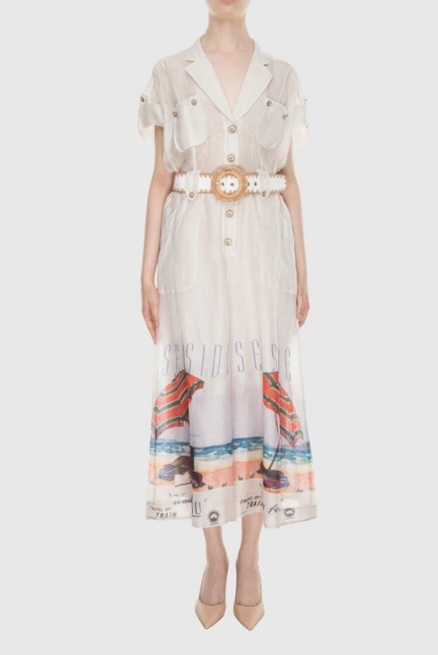 Zimmermann beige silk and linen jumpsuit for women 167945 - photo 2