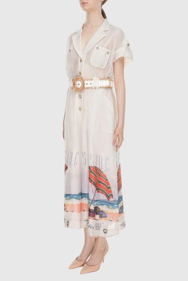 Zimmermann beige silk and linen jumpsuit for women 167945 - photo 3