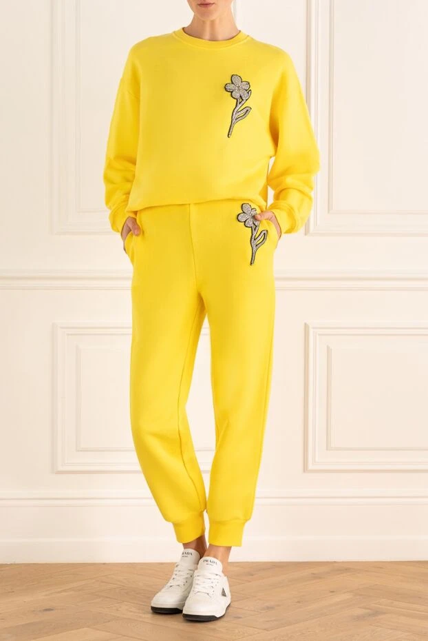 David Koma woman women's yellow walking suit made of cotton купить с ценами и фото 167956 - photo 2