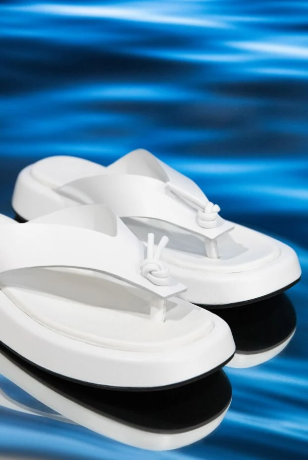 Erika Cavallini ақ түсті әйелдердің шльопанкі-вьетнамкалары 167986 - фото 2