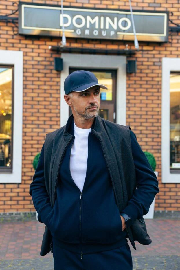 Loro Piana blue reversible wind microfiber/wool jersey vest men's wish 167987 - photo 2