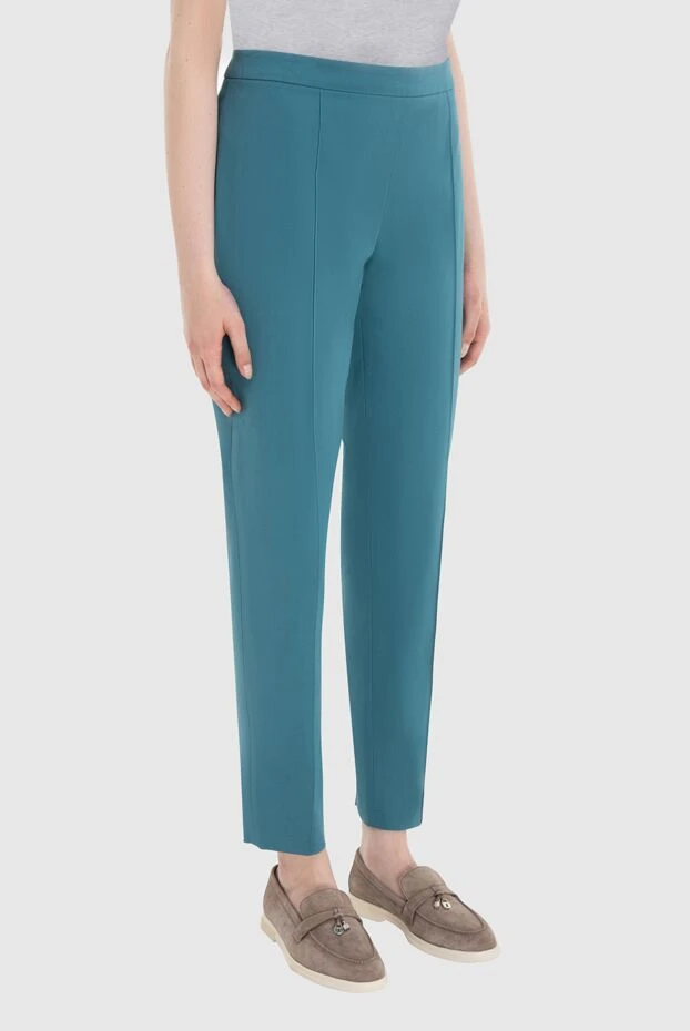 Loro Piana түзу пішімді жасыл әйелдер шалбары 167994 - фото 3