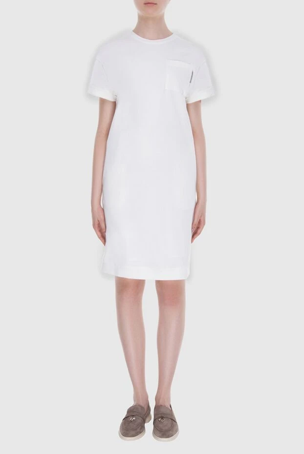 Brunello Cucinelli cotton dress with short sleeves and a patch pocket
 168013 - photo 2