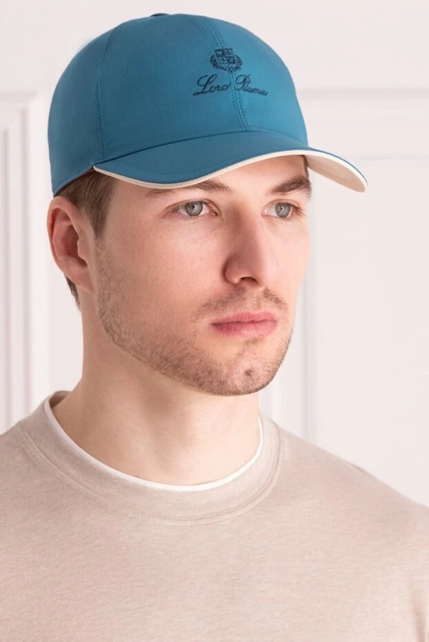 Loro Piana man blue polyester cap for men купить с ценами и фото 168043 - photo 2