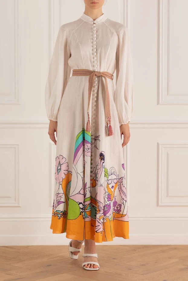 Zimmermann linen maxi dress with print and belt

 168046 - photo 2