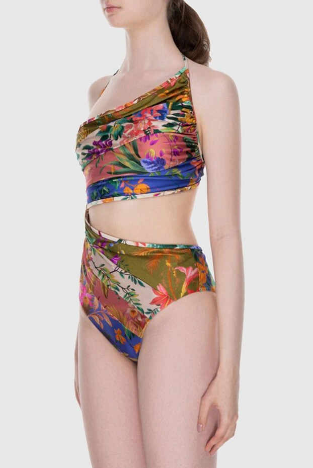 Zimmermann купальник с асимметричным вырезом из эластичной ткани с ярким тропическим принтом
 168060 - фото 3