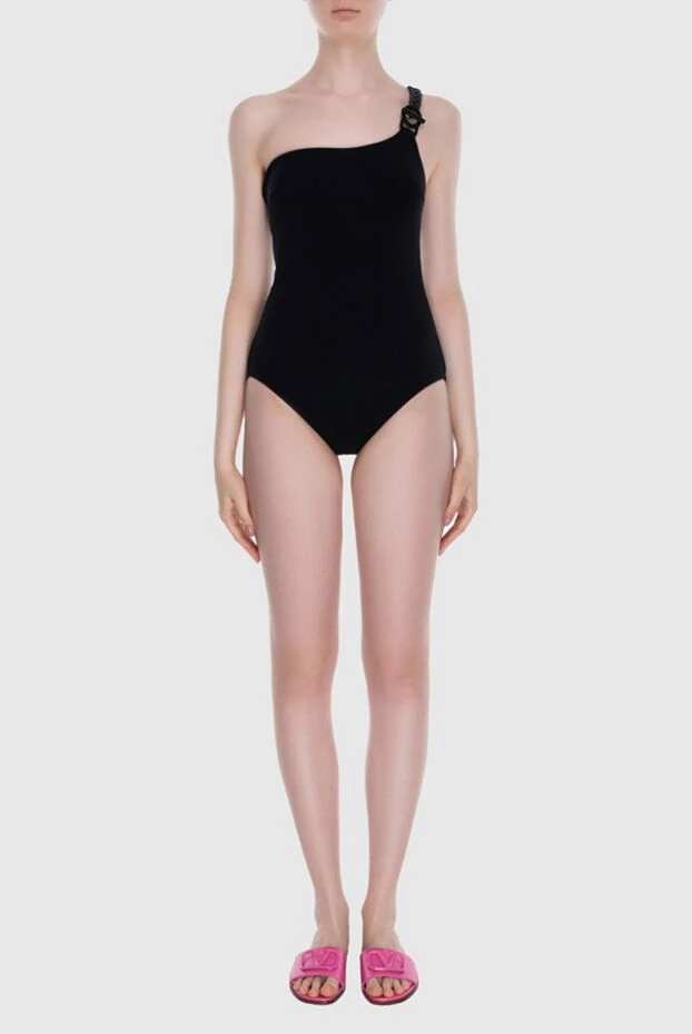 Zimmermann слитный купальник асимметричный чёрный с декоративной пряжкой 168061 - фото 2