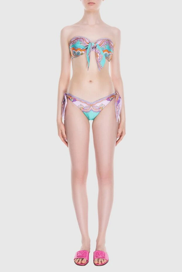 Zimmermann купальник бандо из шелковистой лайкры с узлом и ярким восточным принтом
168063 - фото 2