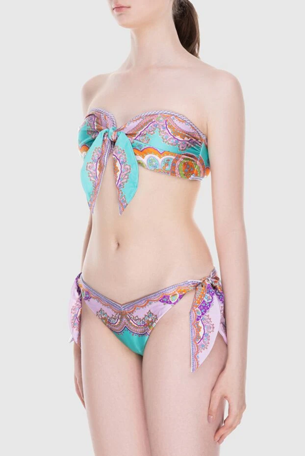 Zimmermann купальник бандо из шелковистой лайкры с узлом и ярким восточным принтом
 168063 - фото 3