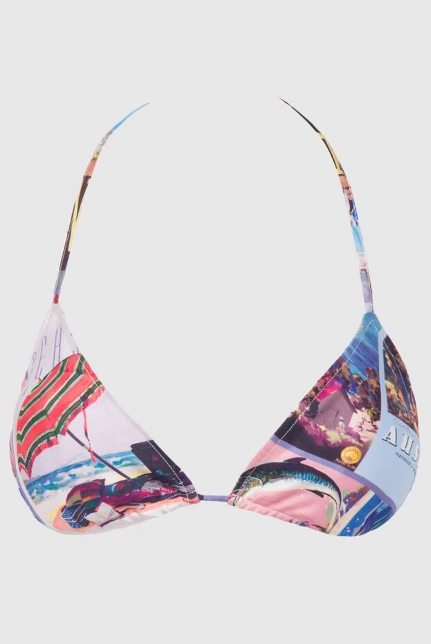 Women's blue silk swimsuit top - photo 1