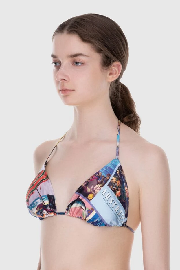 Zimmermann верх купальника из шелка голубой женский 168064 - фото 3