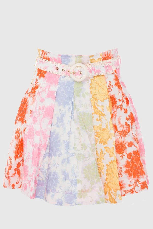 Orange linen skirt for women - photo 1