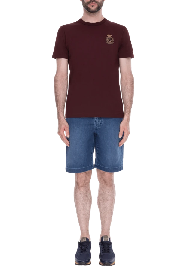 Dolce & Gabbana man cotton t-shirt burgundy for men купить с ценами и фото 168079 - photo 2