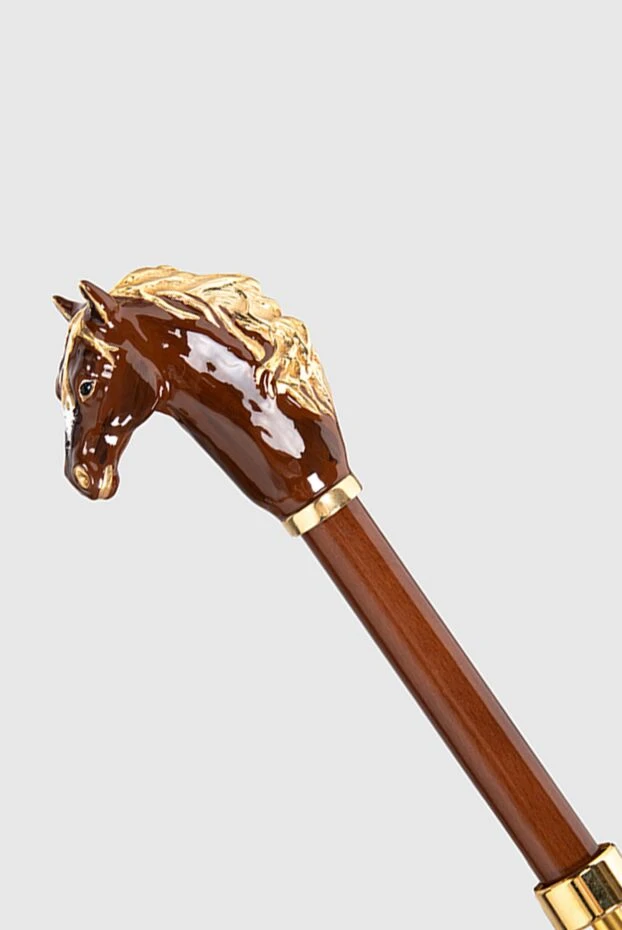 Pasotti horse umbrella brown with printed lining women's 168113 - photo 3