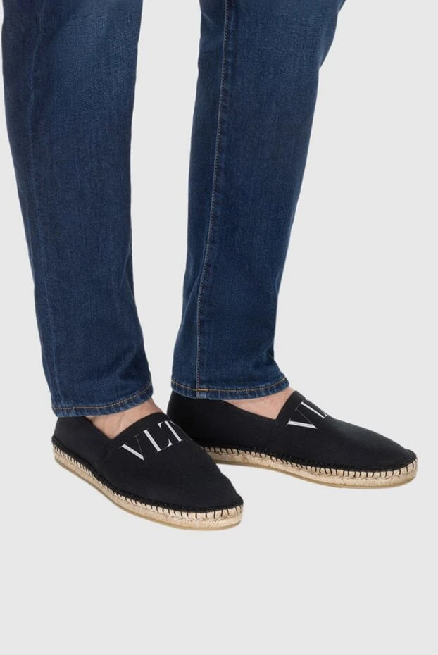 Valentino man espadrilles canvas black for men купить с ценами и фото 168139 - photo 2