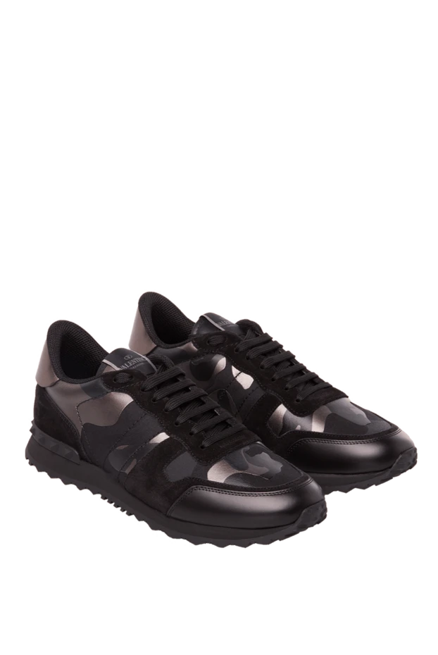 Valentino man sneakers in leather and canvas black for men купить с ценами и фото 168142 - photo 2