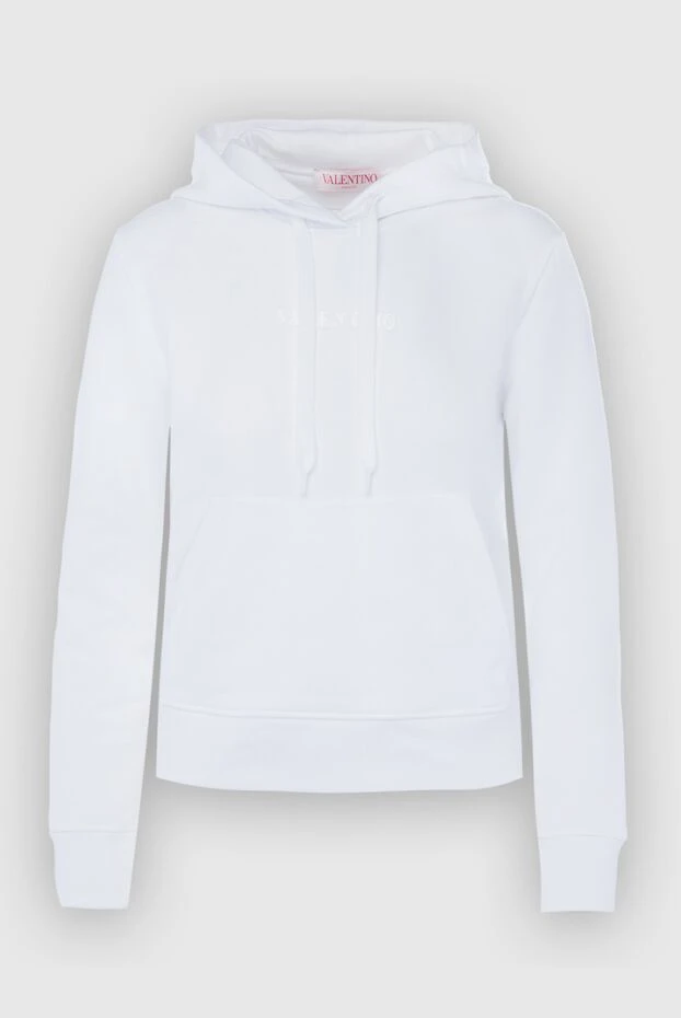 Valentino woman cotton hoodie white for women купить с ценами и фото 168153 - photo 1