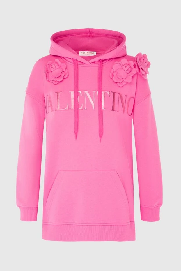 Valentino woman pink cotton hoodie for women купить с ценами и фото 168154 - photo 1