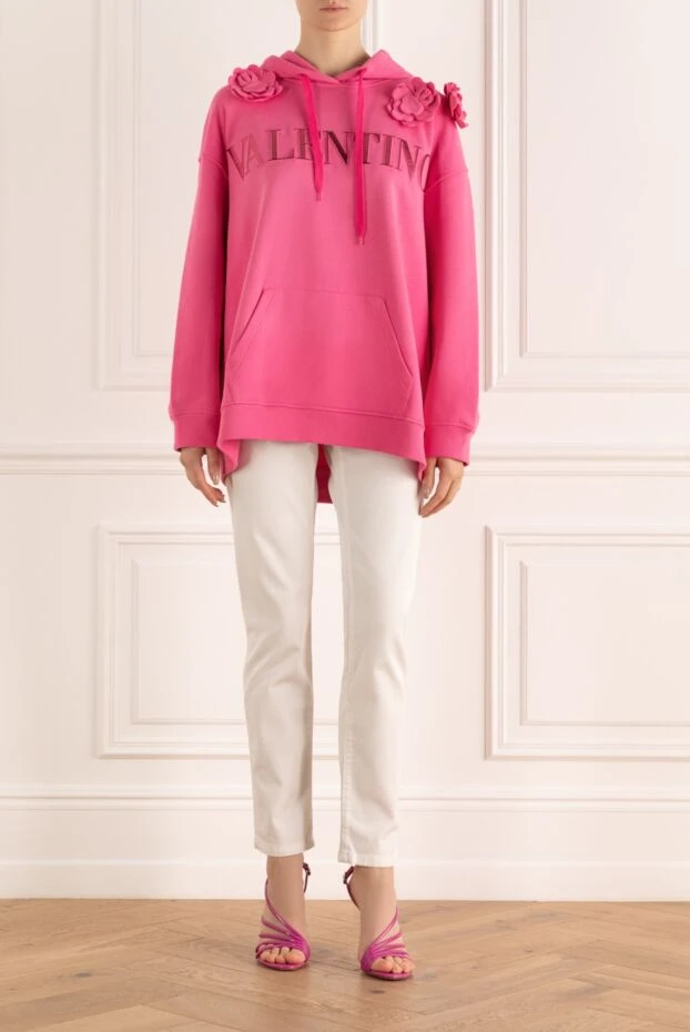 Valentino woman pink cotton hoodie for women купить с ценами и фото 168154 - photo 2