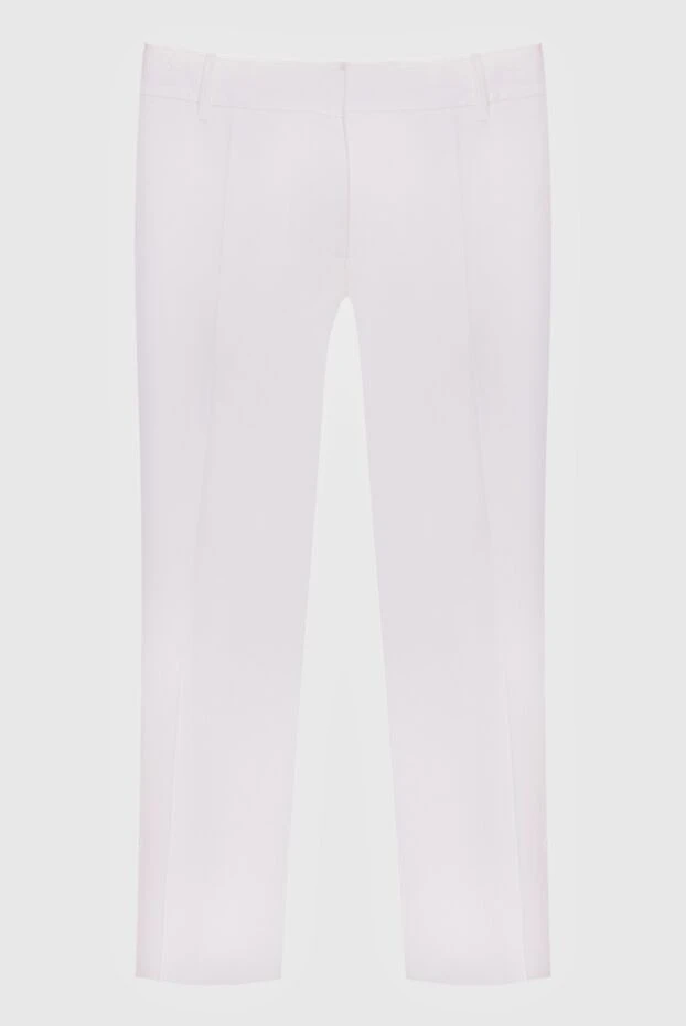 Valentino woman white viscose and silk trousers for women купить с ценами и фото 168169 - photo 1