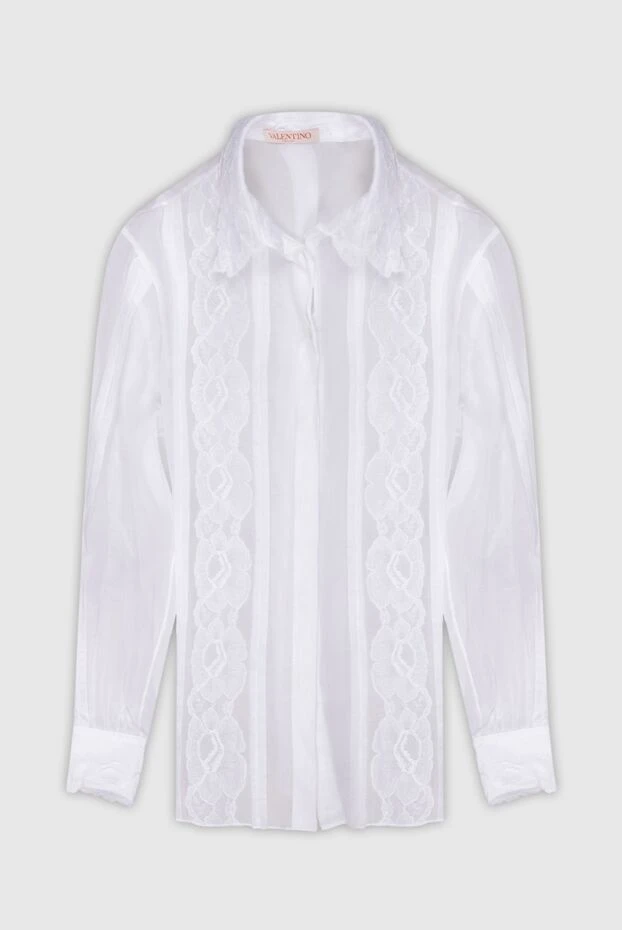 Valentino woman white cotton blouse for women купить с ценами и фото 168172 - photo 1