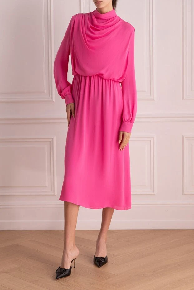 Valentino woman pink silk dress for women купить с ценами и фото 168176 - photo 2