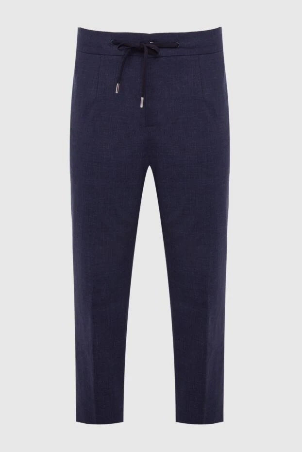 Cesare di Napoli man blue trousers for men купить с ценами и фото 168191 - photo 1