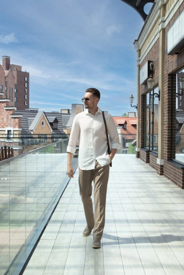 Beige pants for men - photo 2