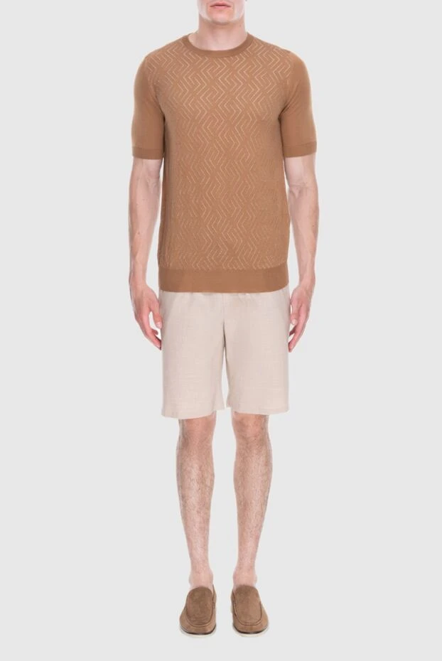 Cesare di Napoli man beige shorts for men купить с ценами и фото 168211 - photo 2