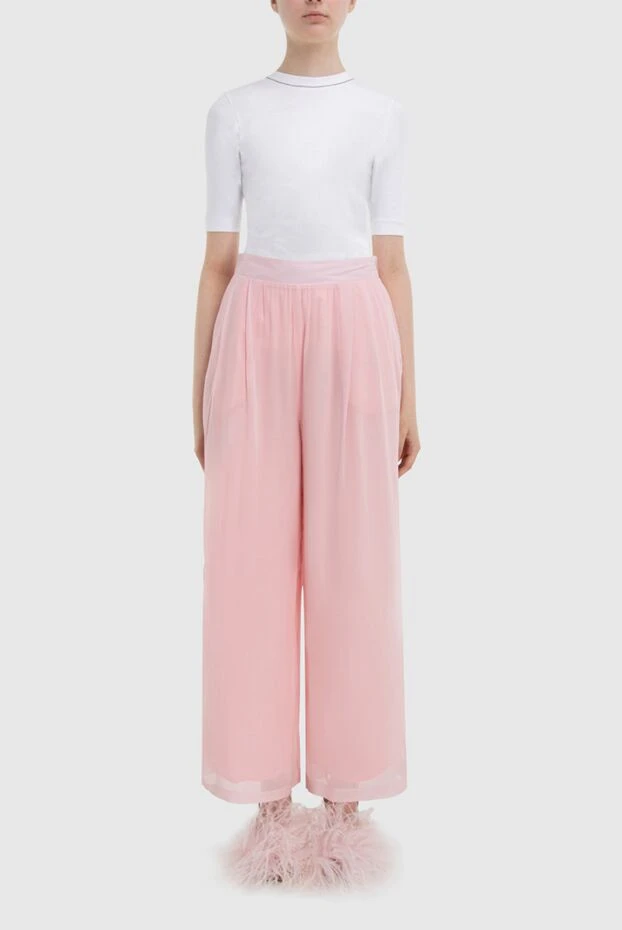 Max&Moi woman pink viscose trousers for women купить с ценами и фото 168245 - photo 2