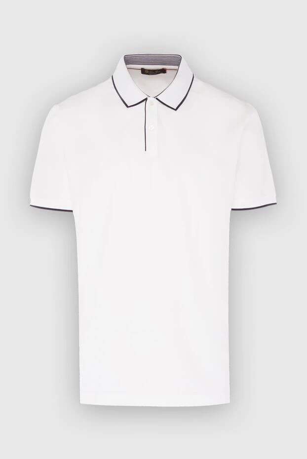 Loro Piana man cotton and elastane polo shirt white for men купить с ценами и фото 168334 - photo 1