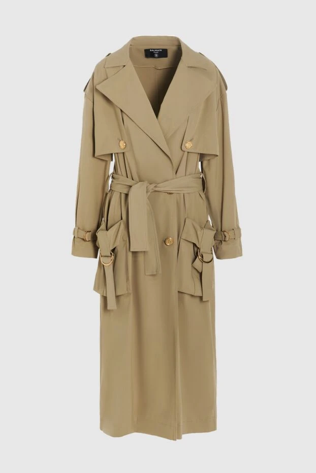 Balmain woman beige women's coat made of polyamide and elastane купить с ценами и фото 168339 - photo 1