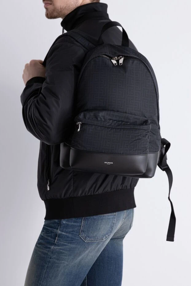 Balmain man polyamide backpack black for men купить с ценами и фото 168348 - photo 2