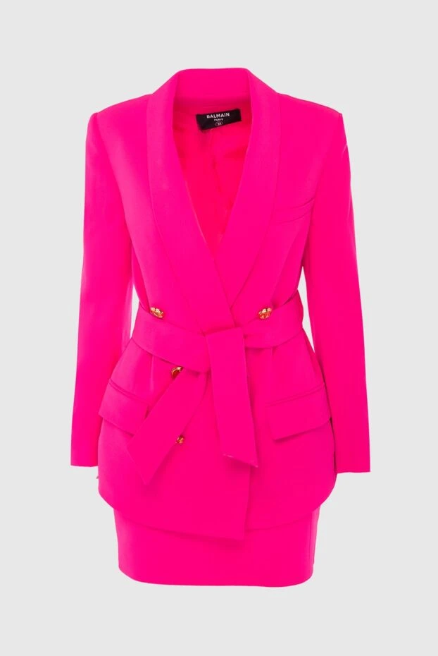 Balmain woman women's pink viscose skirt suit купить с ценами и фото 168351 - photo 1