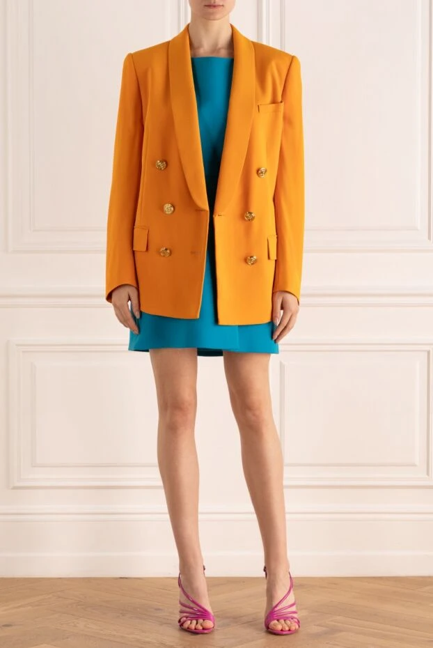 Balmain woman orange viscose jacket for women купить с ценами и фото 168352 - photo 2