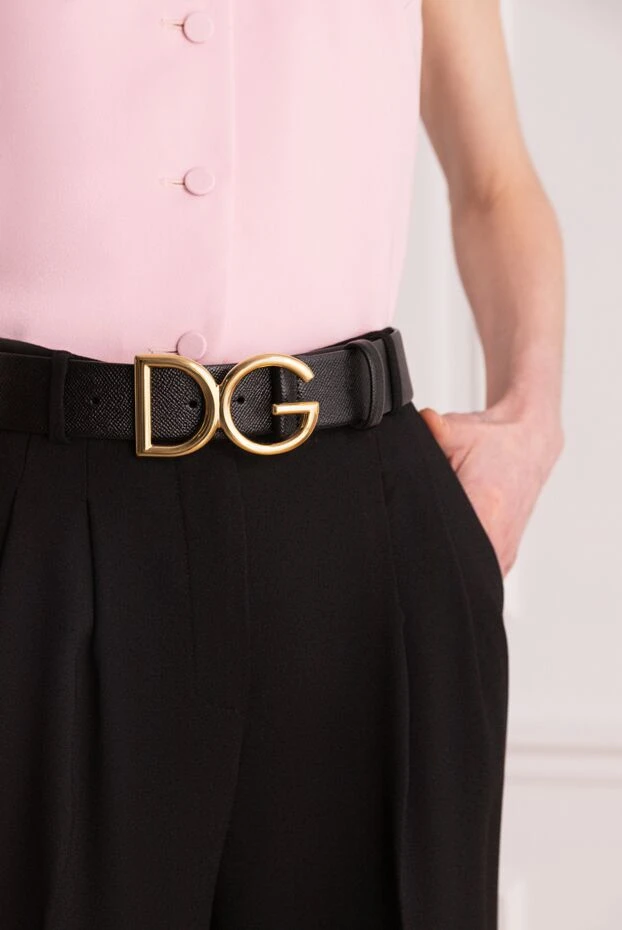 Dolce & Gabbana woman black leather belt for women купить с ценами и фото 168398 - photo 2