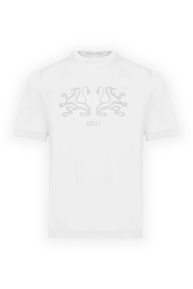 Zilli man white cotton t-shirt for men купить с ценами и фото 168433 - photo 1