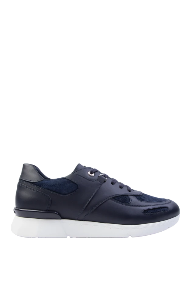 Blue leather snickers for men - photo 1