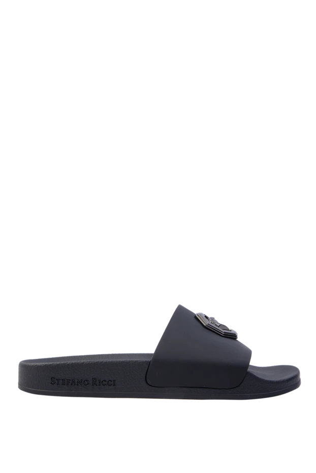 Stefano Ricci black leather flip flops for men 168455 - photo 1