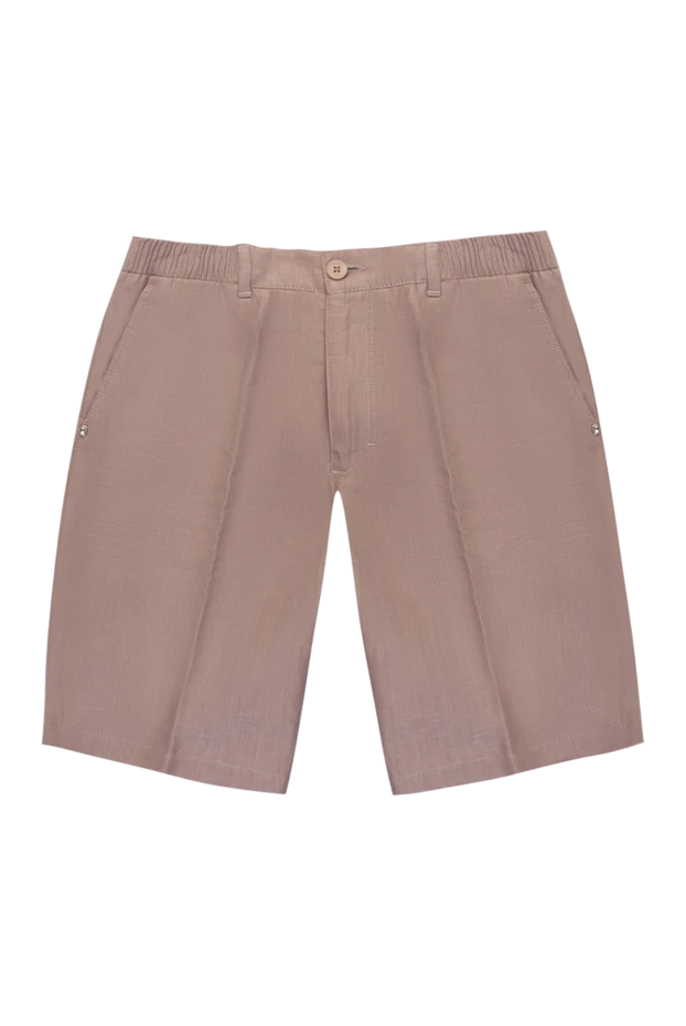 Stefano Ricci ерлерге арналған қоңыр зығыр шорт 168458 - фото 1