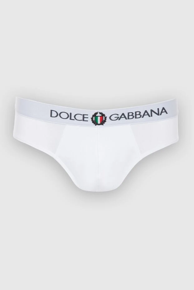 Dolce & Gabbana man white men's briefs made of cotton and elastane купить с ценами и фото 168474 - photo 1