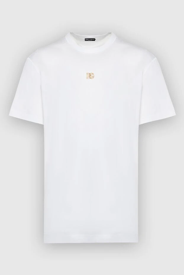 Dolce & Gabbana man white cotton t-shirt for men купить с ценами и фото 168478 - photo 1