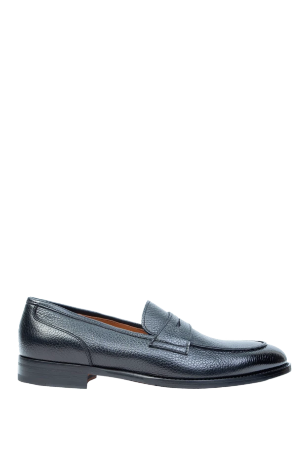 Doucal`s man blue leather loafers for men купить с ценами и фото 168503 - photo 1