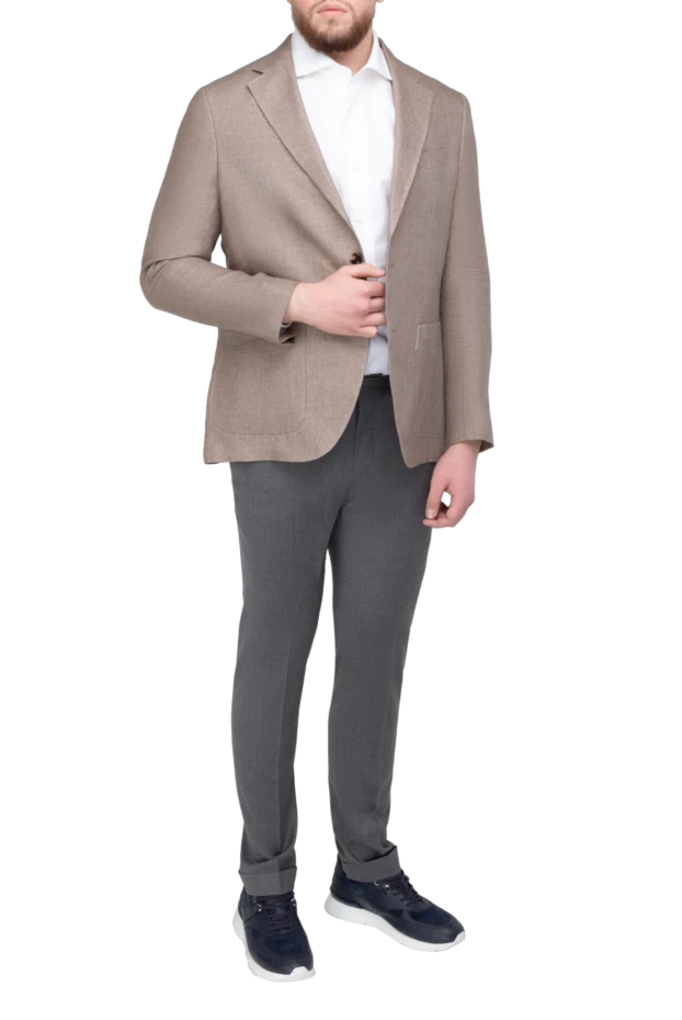 Sartoria Latorre man men's beige linen jacket купить с ценами и фото 168522 - photo 2