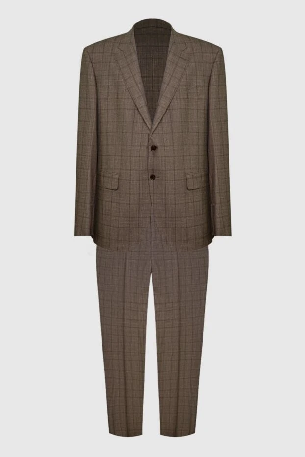 Sartoria Latorre man men's suit made of wool, silk, elastane and linen, brown купить с ценами и фото 168528 - photo 1