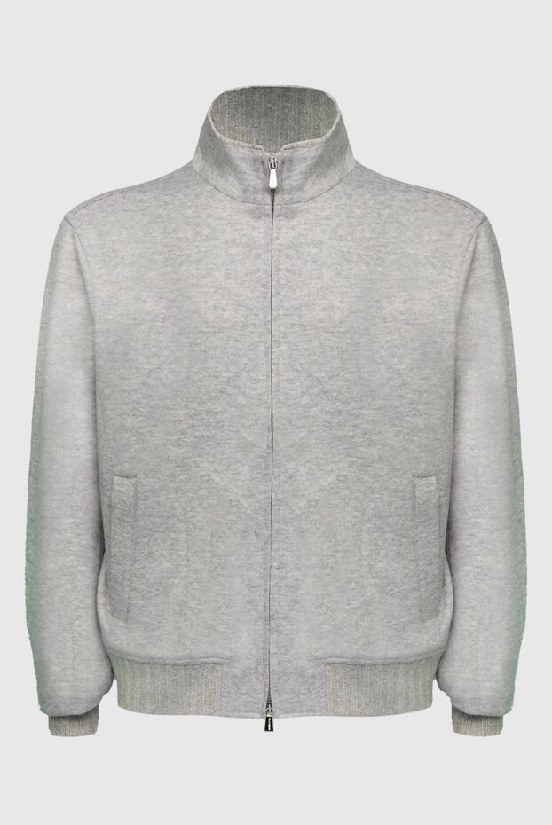 Ерлерге арналған сұр кашемир және полиамидті күрте - фото 1