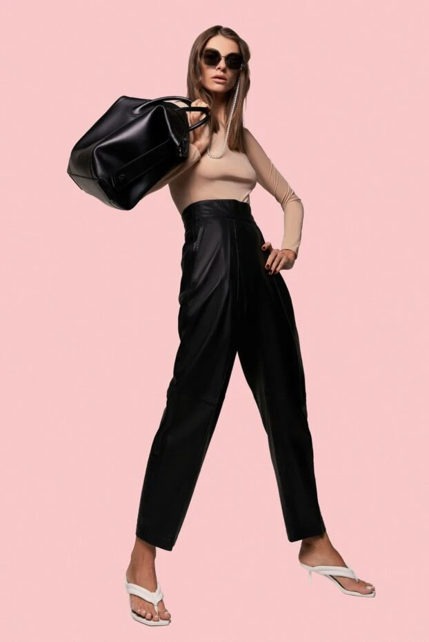 Le Silla women's gray leather mules with a square toe 168556 - photo 3