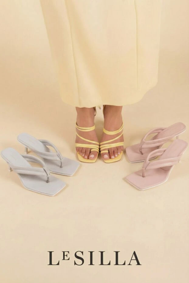 Le Silla women's leather mules with a pointed toe, pink 168557 - photo 2