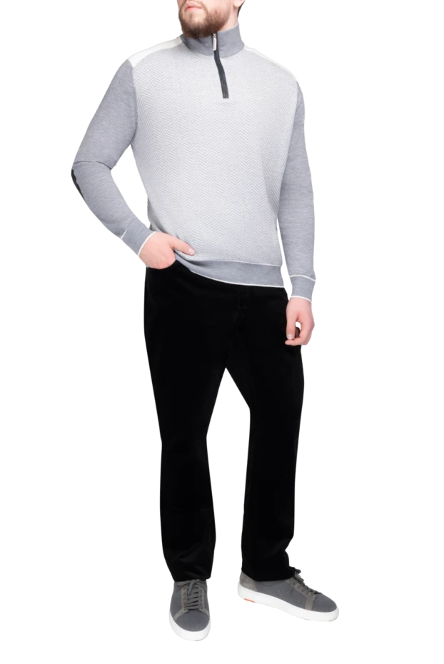 Zilli man black cotton jeans for men купить с ценами и фото 168566 - photo 2